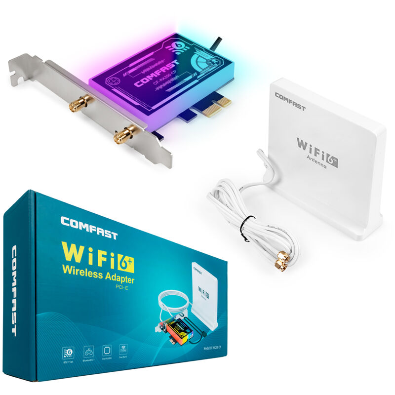 Carte réseau Wi-Fi vers PCI-E AX3000 Wi-Fi 6 ARGB