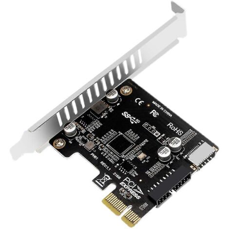 Carte Riser PCIe 1X vers USB 3.0 pour Mineur BTC, Adaptateur USB 19 Broches