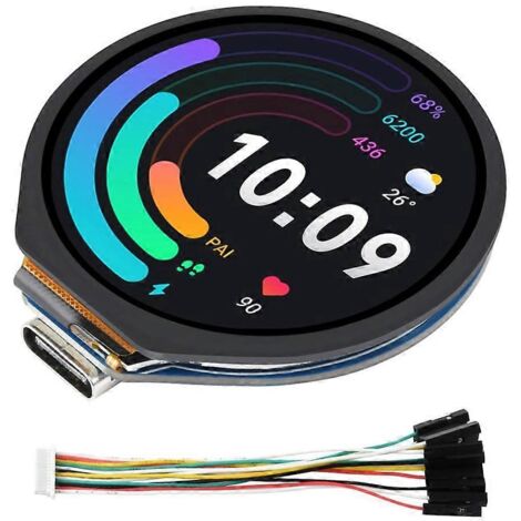 Carte RP2040 avec Processeur Dual-Core Cortex M0+ et Écran Tactile LCD 1.28 Pouces