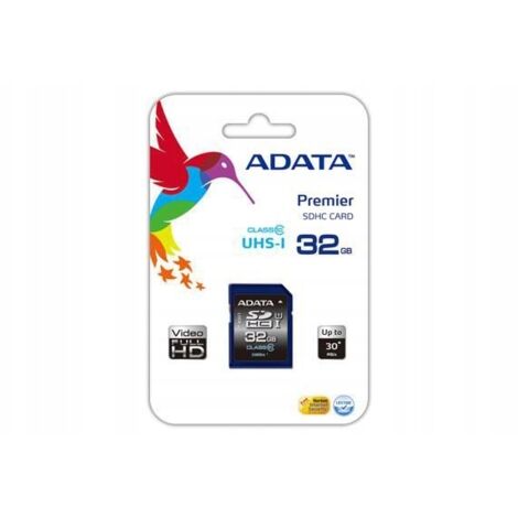 Carte SDHC Adata 32 Go Classe 10 USH-I, ASDH32GUICL10-R