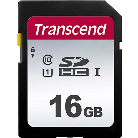 Carte SDHC Transcend Premium 300S 16 Go Class 10, UHS-I, UHS-Class 1