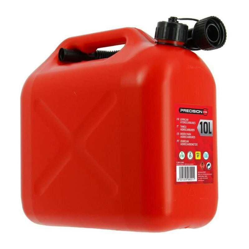 Jerrican plastique Xl Tech 506021 - Capacité 10 litres - Homologué spécial hydrocarbures
