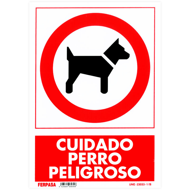

CARTEL 29,7x21 CM PERRO PELIGROSO 3030