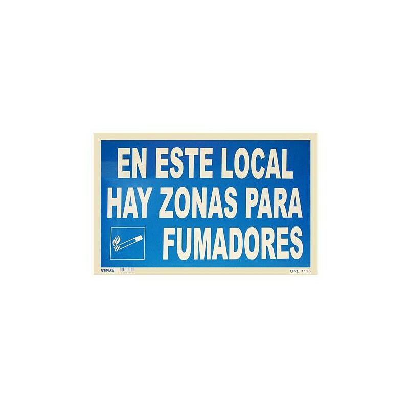 

Cartel A-3 Hay Zonas P Fumadores