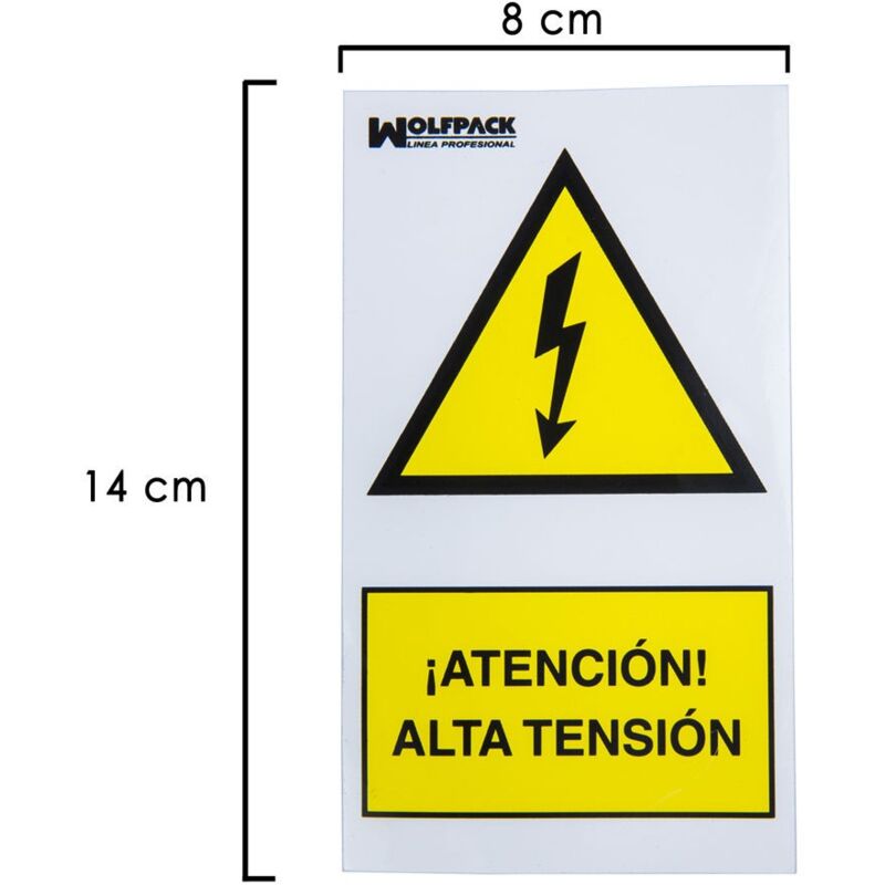 

Cartel adhesivo alta tension 140x80 cm.