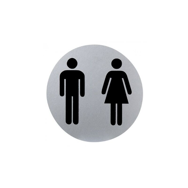 

Cartel aluminio baño hombre/mujer Ø12 cm.