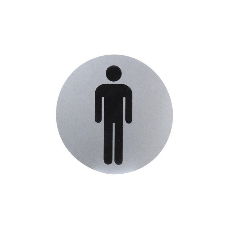 

Cartel aluminio baño hombre Ø12 cm.