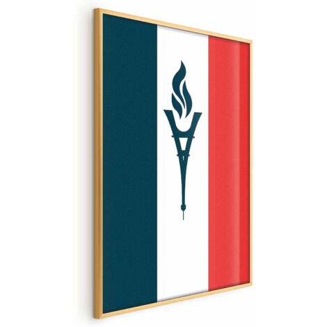 Cartel - Bandera francesa con una vela