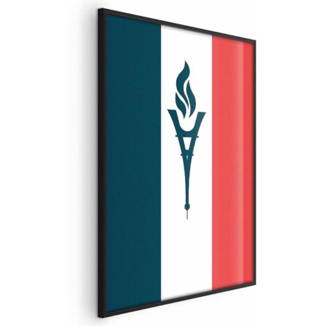 Cartel - Bandera francesa con una vela