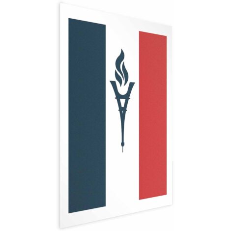 Cartel - Bandera francesa con una vela