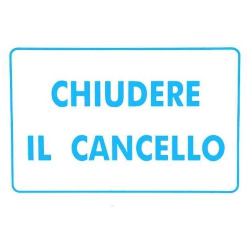 Cartel de Cierre para la Puerta 30X20 Aluminio