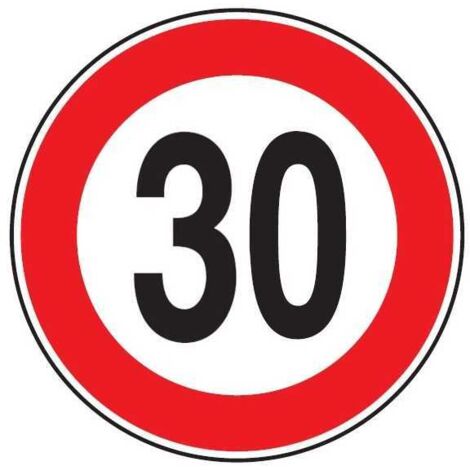 Cartel de límite de velocidad Km 30