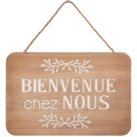 Cartel de madera para puerta Krystel 25x17cm - Atmosphera créateur d'intérieur