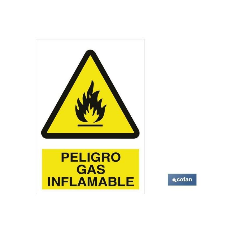 

PLIMPO señal adhesivo 148x105mm. peligro gas inflamable