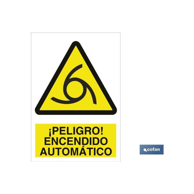 

PLIMPO señal adhesiva 148x105 peligro encendido automático