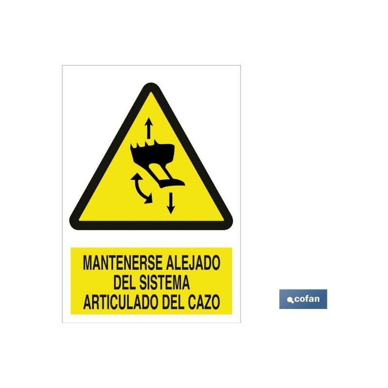 

PLIMPO señal adhesiva 148x105 mantenerse alejado del sistema articulado del cazo