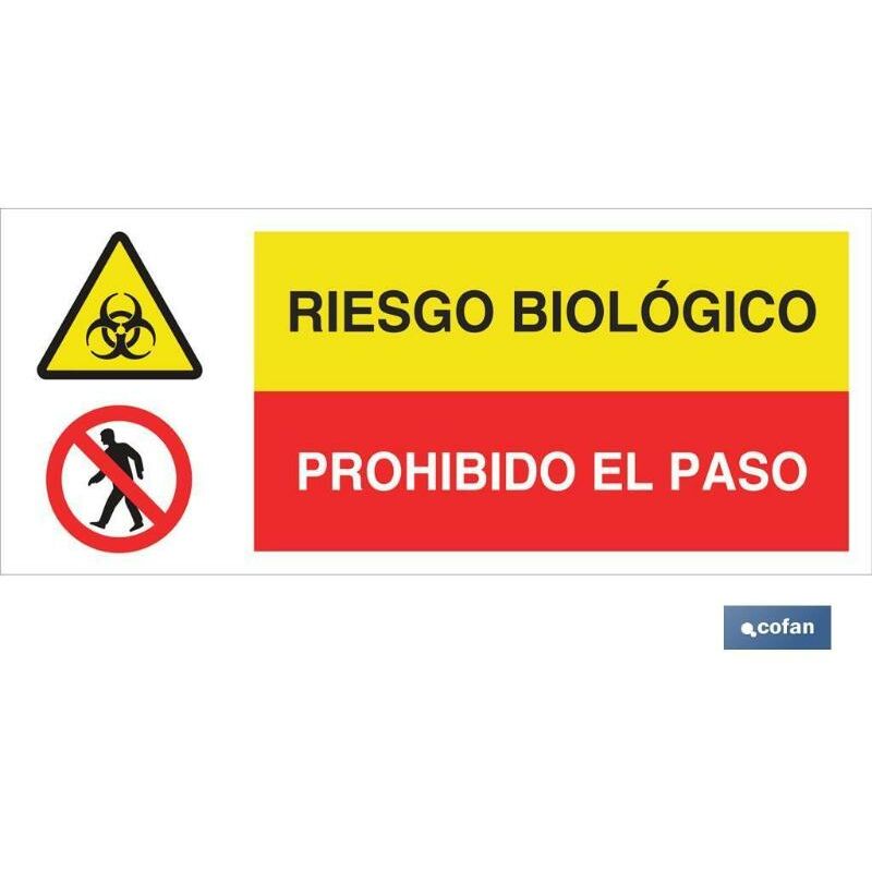 

PLIMPO señal poliestireno 1,5mm 507x210 combinada peligro/prohibición