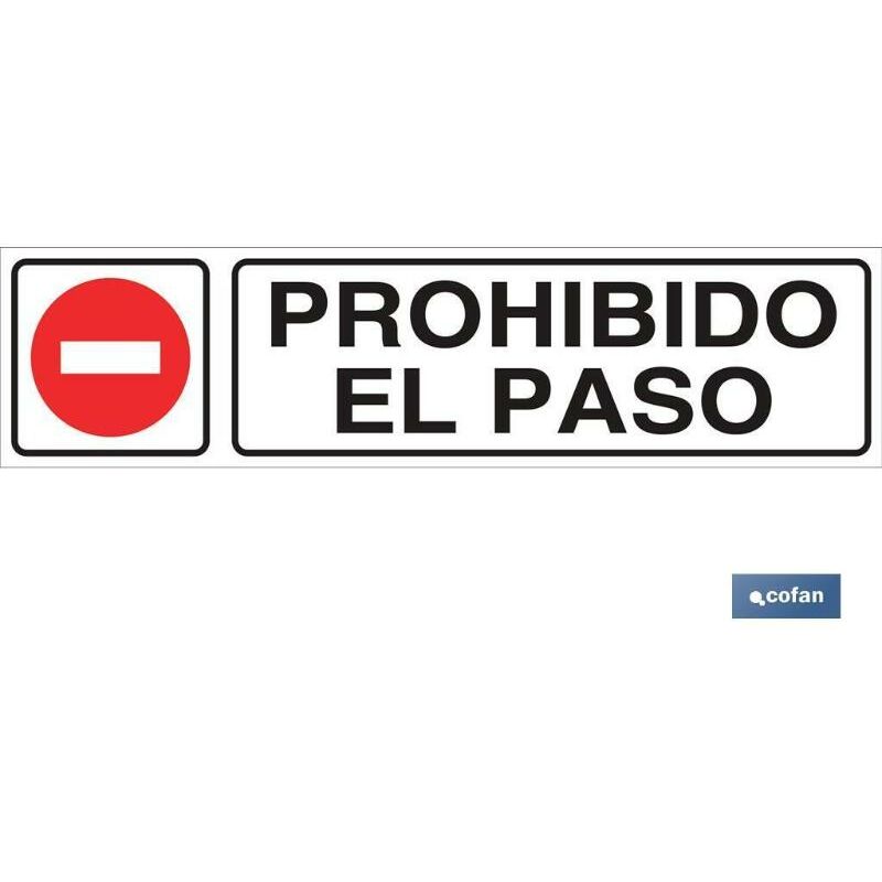 

PLIMPO señal glasspack adhesiva 250x62mm. prohibido el paso