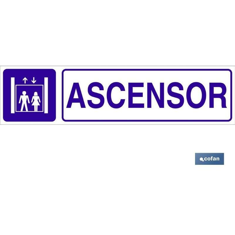 

PLIMPO señal glasspack adhesiva 250x62mm. ascensor