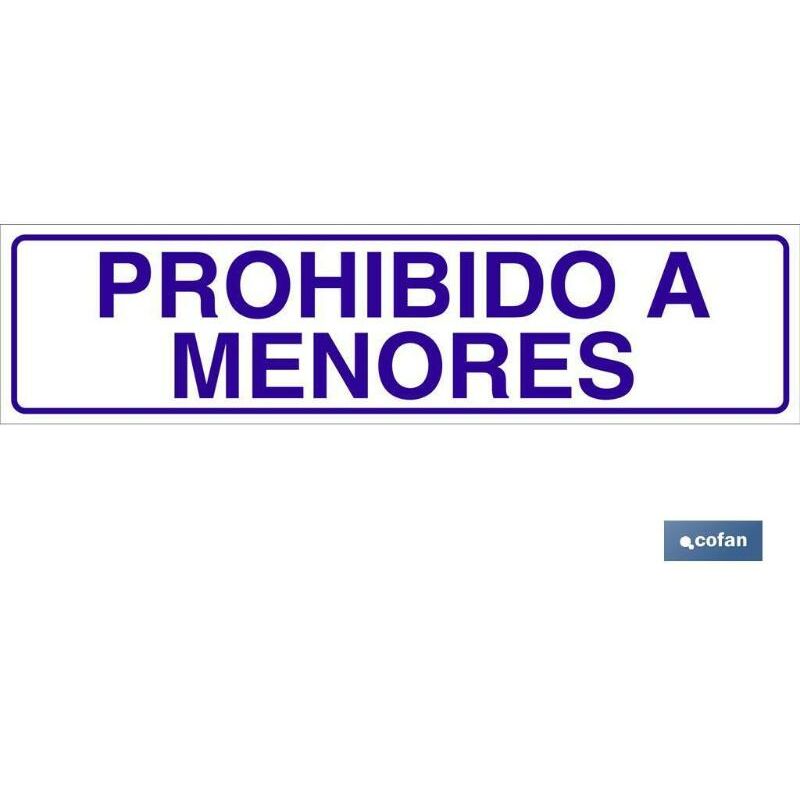 

PLIMPO señal glasspack adhesiva 175x45 prohibido a menores