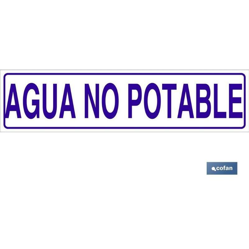 

PLIMPO señal glasspack adhesiva 250x62mm. agua no potable