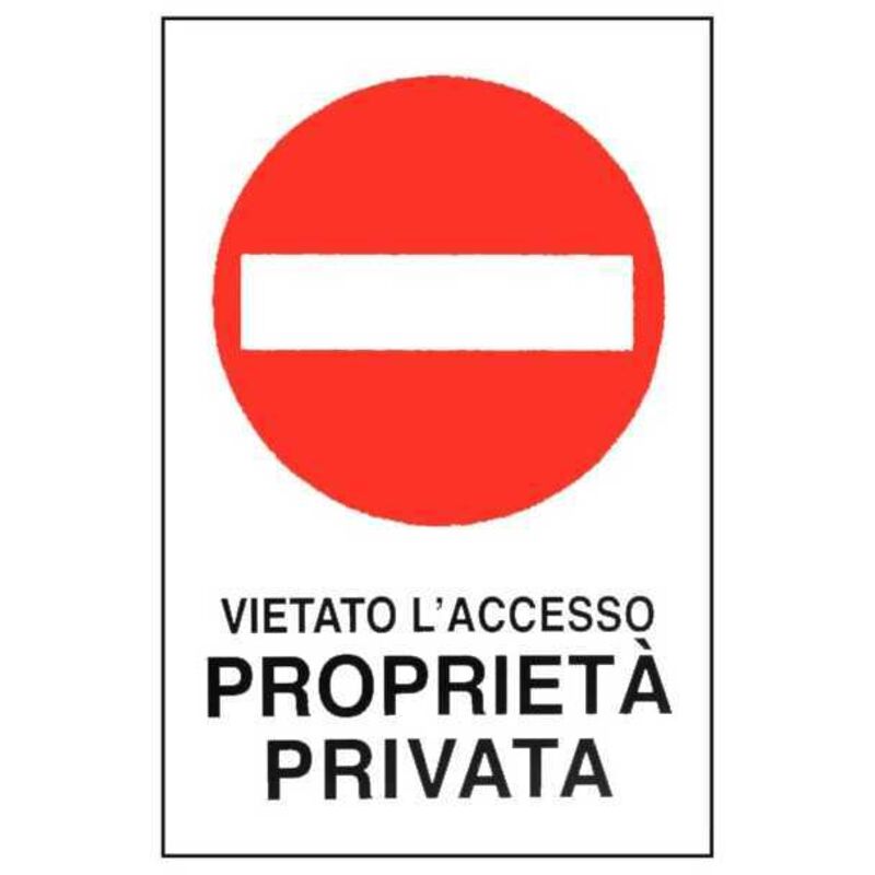 Cartel de Propiedad Privada V.A. 30X 45 Aluminio