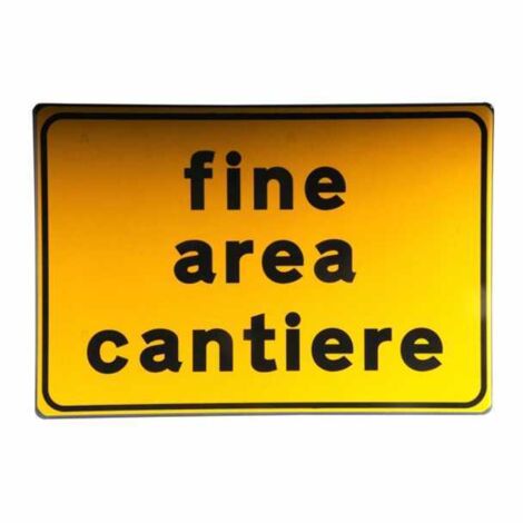 Cartel de señalización de fin de zona de obra 60X40 3G