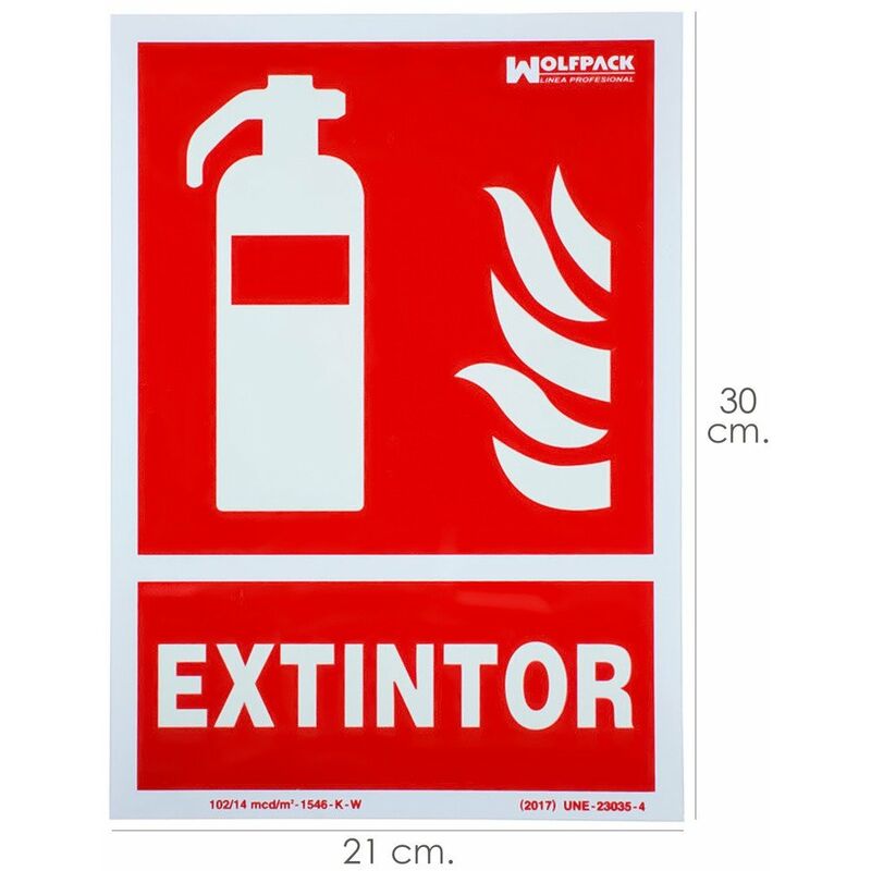 

Cartel Extintor Luminiscente Llenari