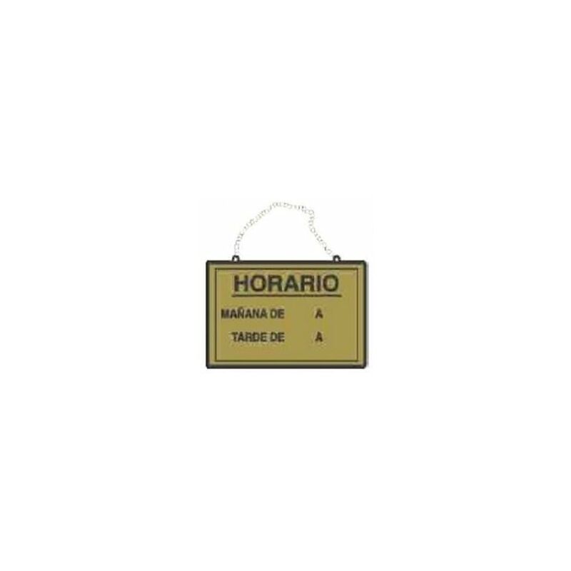 

Cartel Horario Plateado 16X12,5Cm