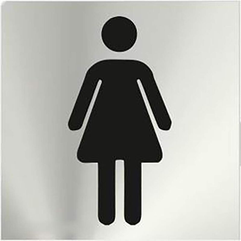 

Cartel Inox 12*12 Silueta Mujer