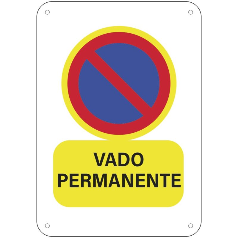 

Cartel obra vado permanente