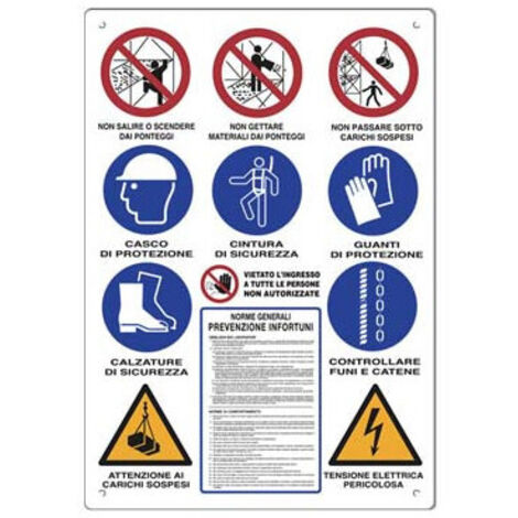 Cartel para obras 12 normas cm.80x120