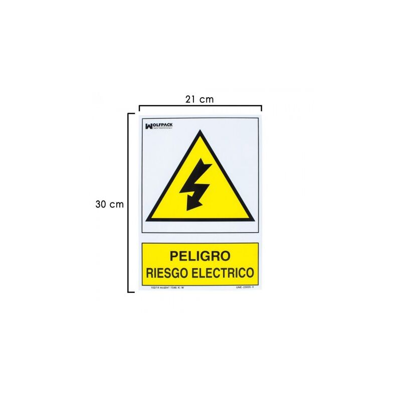 

Cartel peligro electrico 30x21 cm.