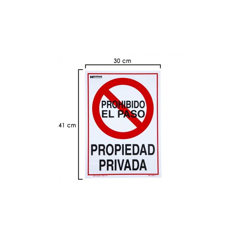 

Cartel propiedad privada 41x30 cm.