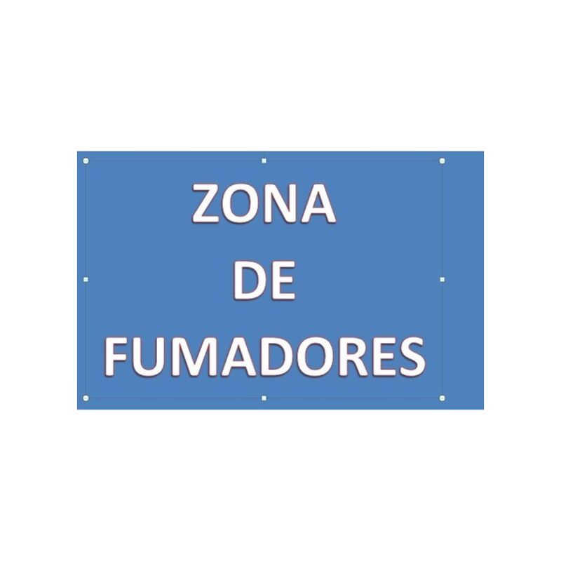 Cartel pvc 21 21 zona de fumadores