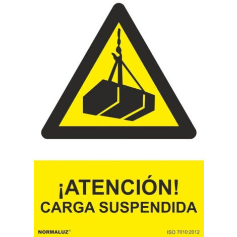 CARTEL PVC 21 30 ATENCION CARGA SUSPENDIDA