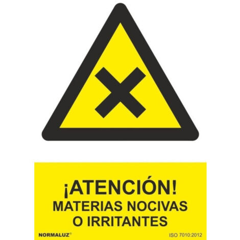 CARTEL PVC 21 30 ATENCION MATERI.NOCIVA IRRITANTE