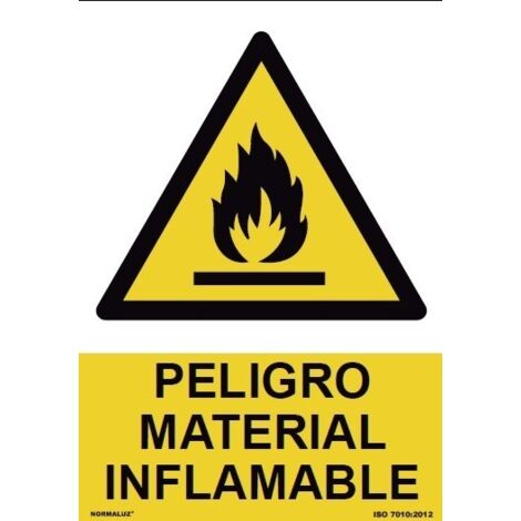 CARTEL PVC 21 30 PELIGRO MATERIAL INFLAMABLE