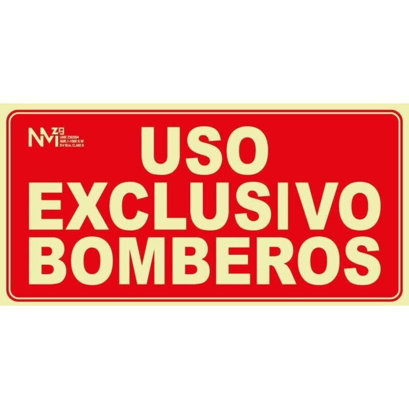 Cartel Pvc 20 25 Uso Exclusivo Bomberos