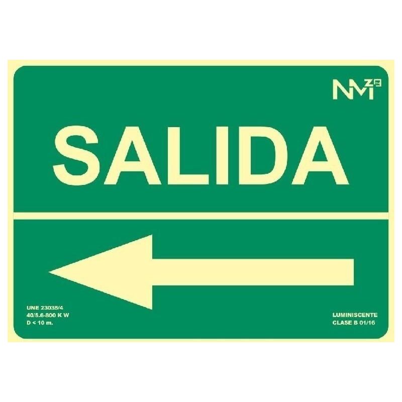 

Cartel Pvc 30* 23 Salida/Flecha Izda