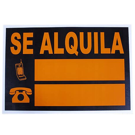 Cartel se alquila 33 x 23 cm