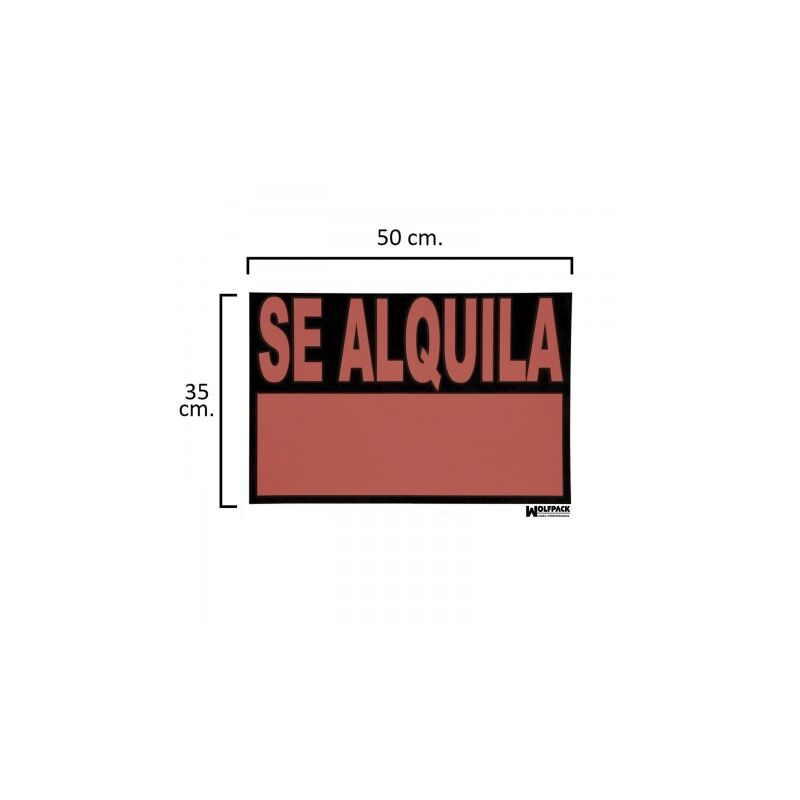 

Cartel se alquila 50x35 cm.