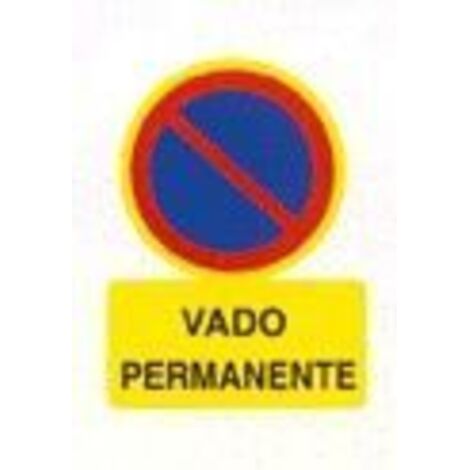 Cartel Señal 40X30Cm Vado Permanente Pvc Cv Tools