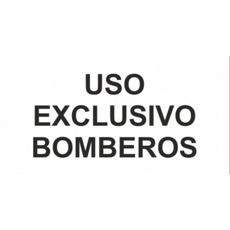 CARTEL VINILO ADHESIVO 2312 TRANS.USO EXCLU.BOMBE