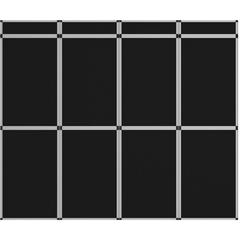 

Cartelera de exposición plegable 12 paneles negro 242x200 cm