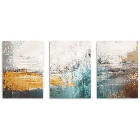 Carteles modernos para la pared del salón, abstracción de color pintado 3x30x40