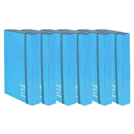 Cartella 25X35 Con Elastico Piatto Ds.3 Azzurro  X1