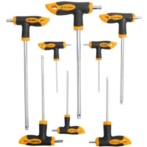 CARTELLA 8pz CHIAVINI TORX CON IMPUGNATURA A T