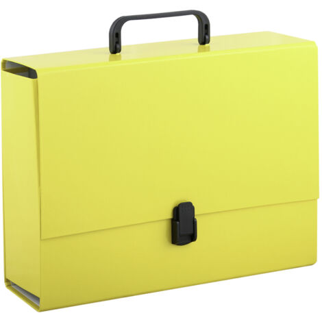 Cartella PENMATE A4 con manico - gialla, 10 cm - spaziosa e resistente