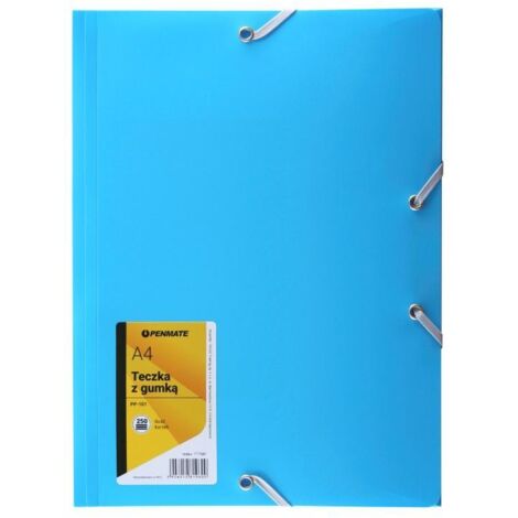 Cartella portadocumenti PENMATE A4 con elastico - blu, spaziosa